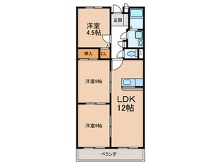 パルティール田中の物件間取画像